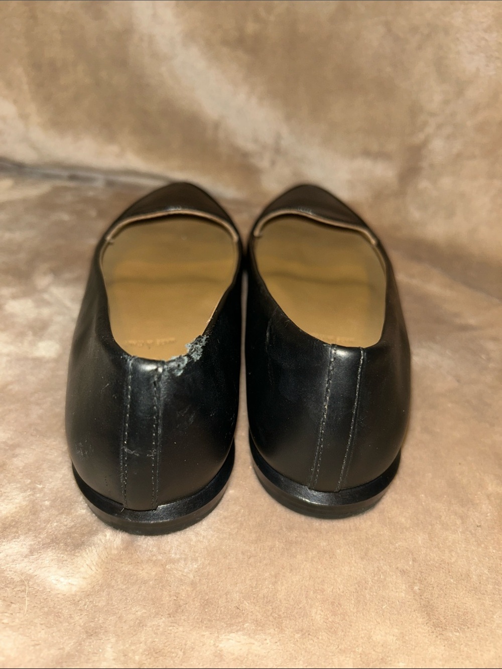 Everlane The Modern Pointed Classic Black Leather Flats 7.5 Business Smart - Picture 5 of 12
